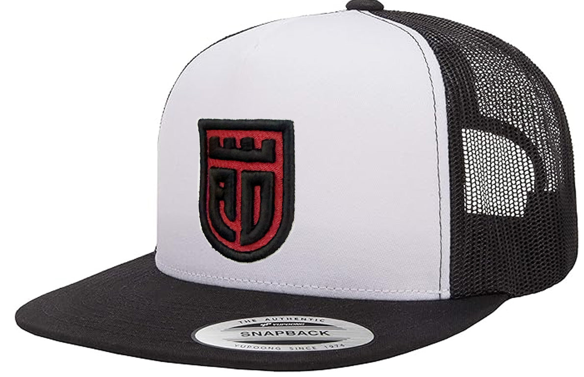 Angry Designer Shield Trucker Hat image 0